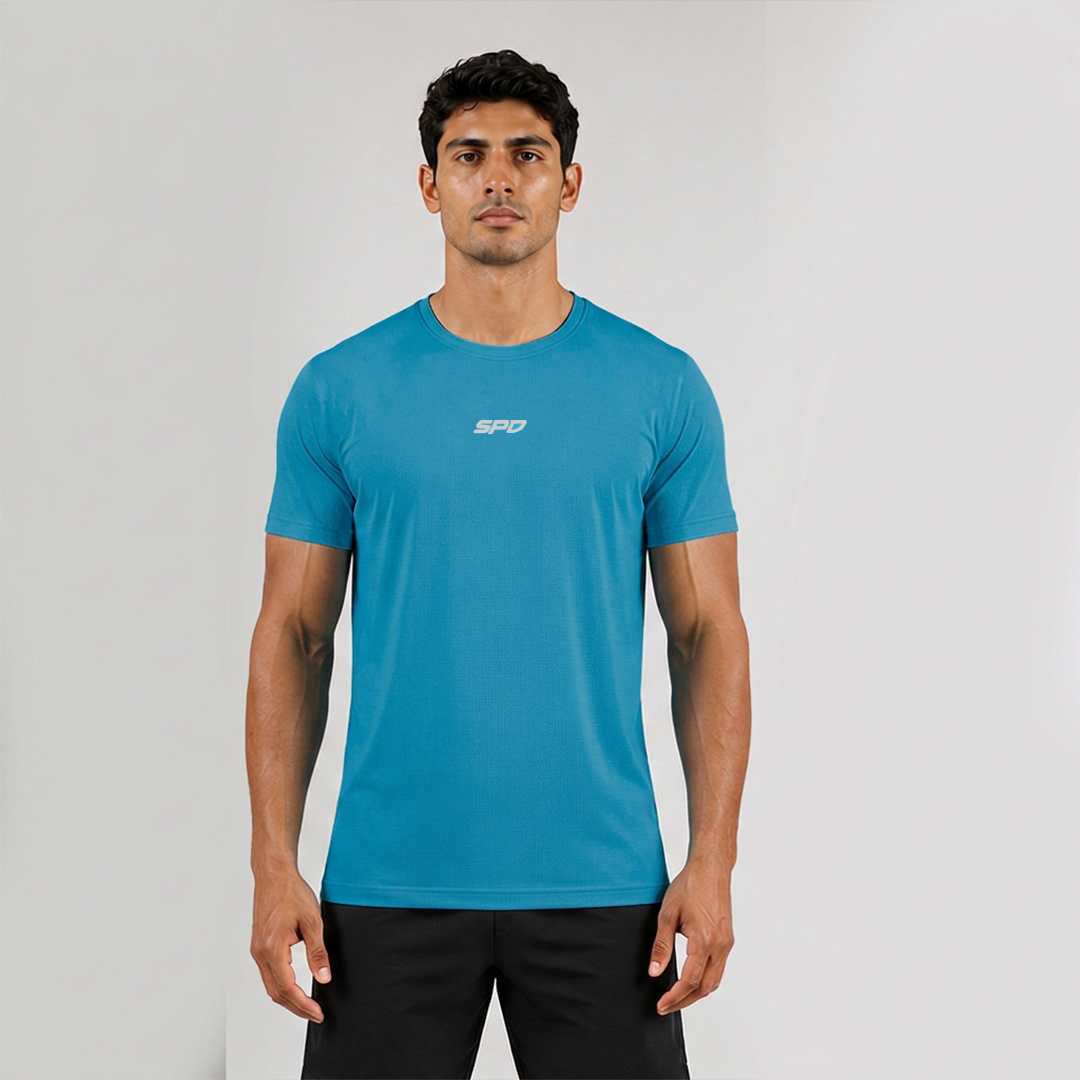 BLUE PERFORMANCE TEE