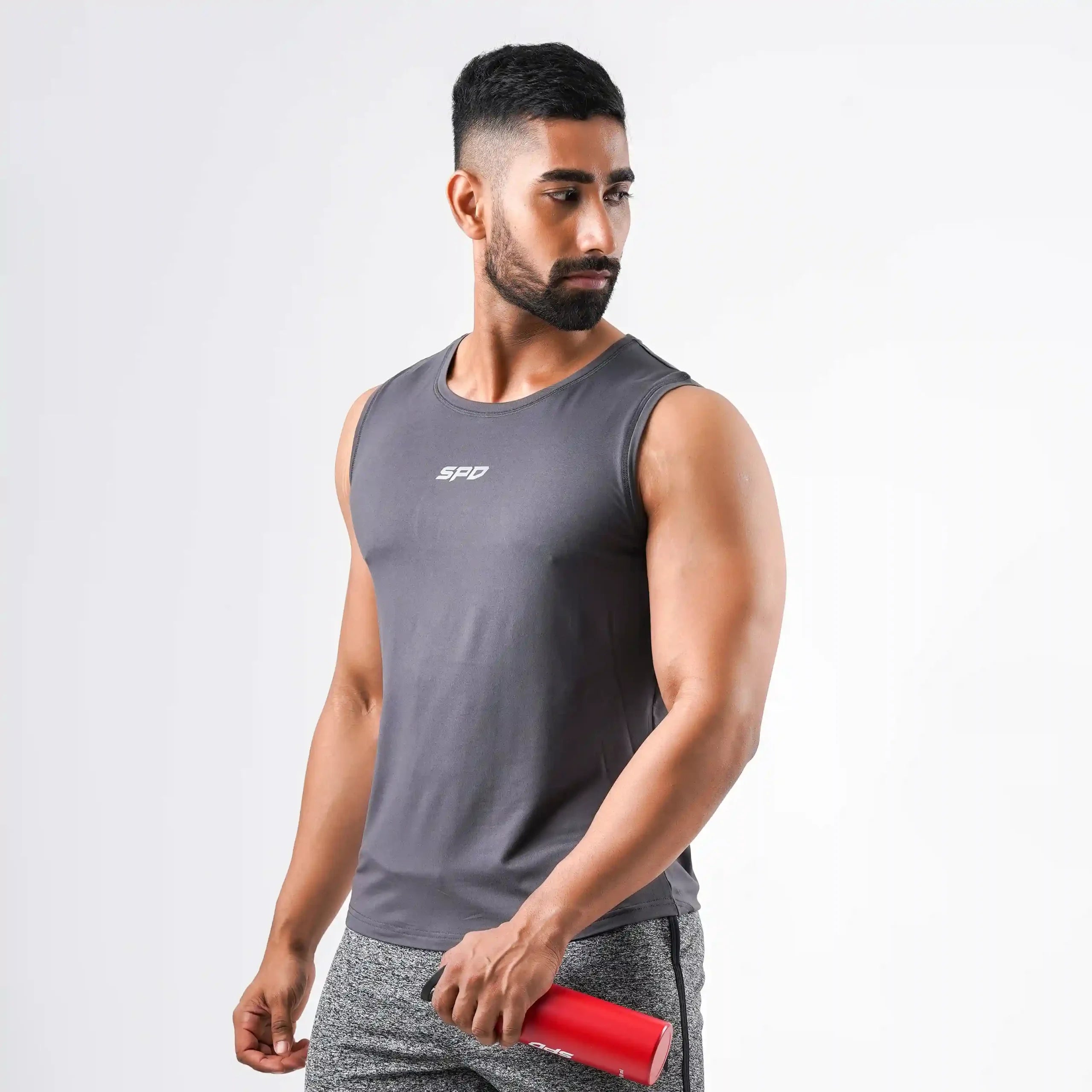 SLEEVELESS TANK - LIGHT GREY