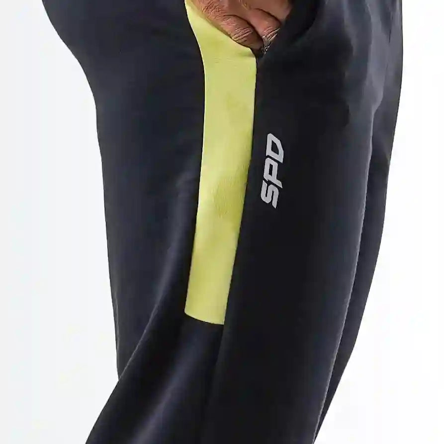 TRACK PANT GREEN STRIPE - BLACK