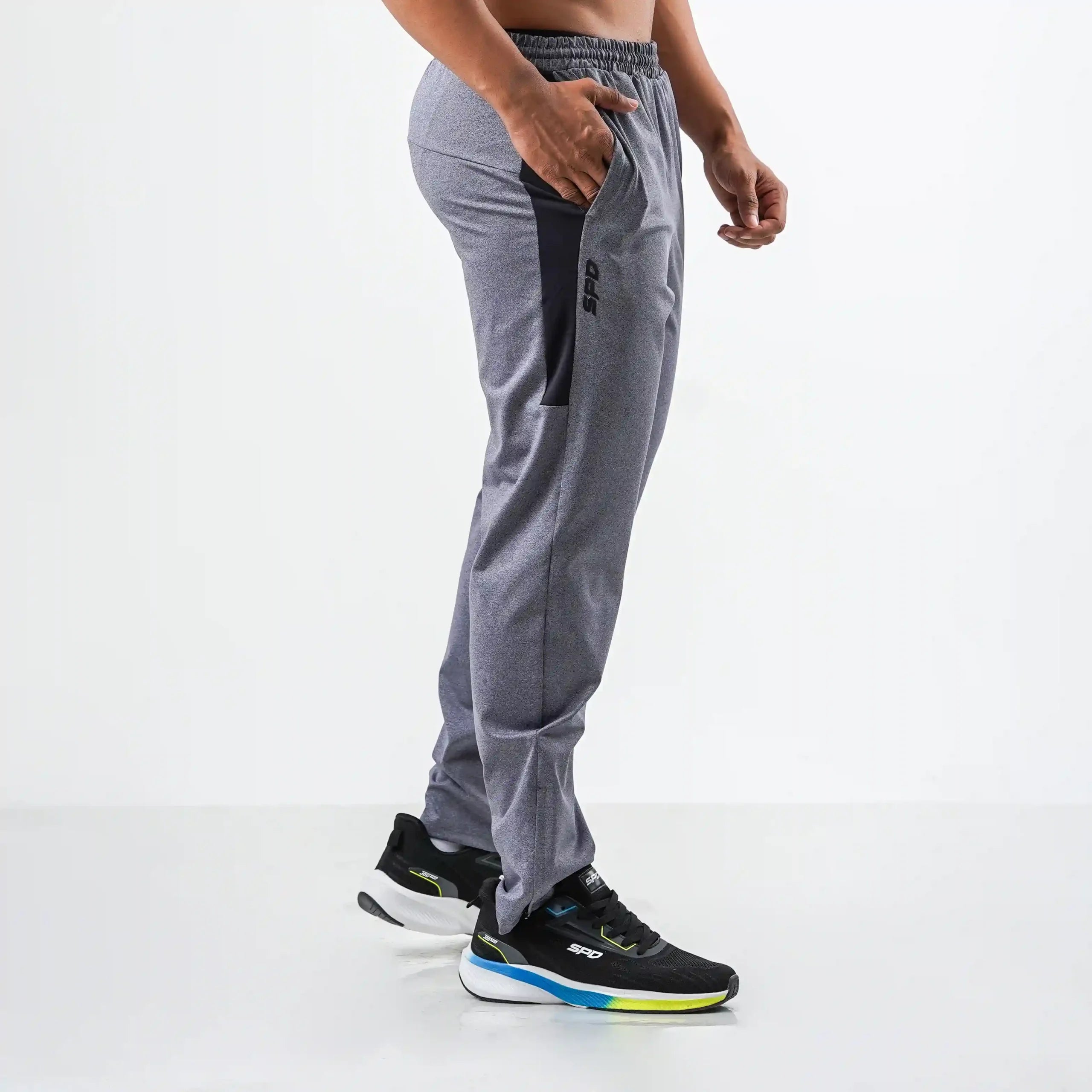 TRACK PANT BLACK STRIPE - GREY
