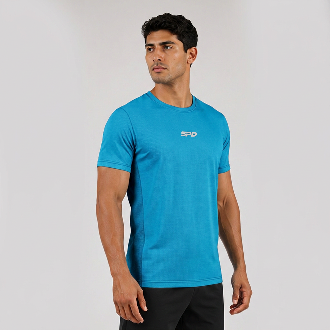 BLUE PERFORMANCE TEE