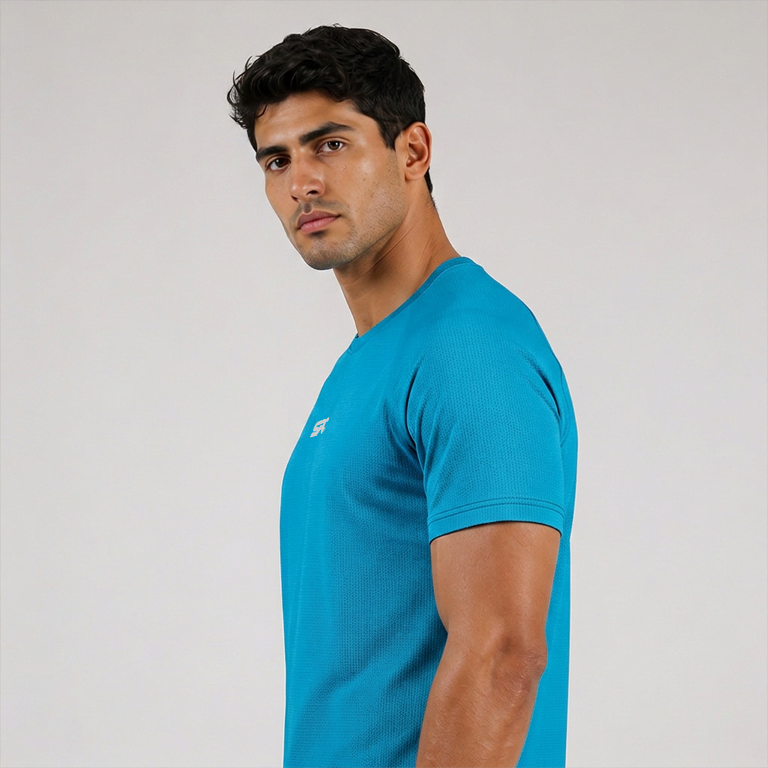 BLUE PERFORMANCE TEE