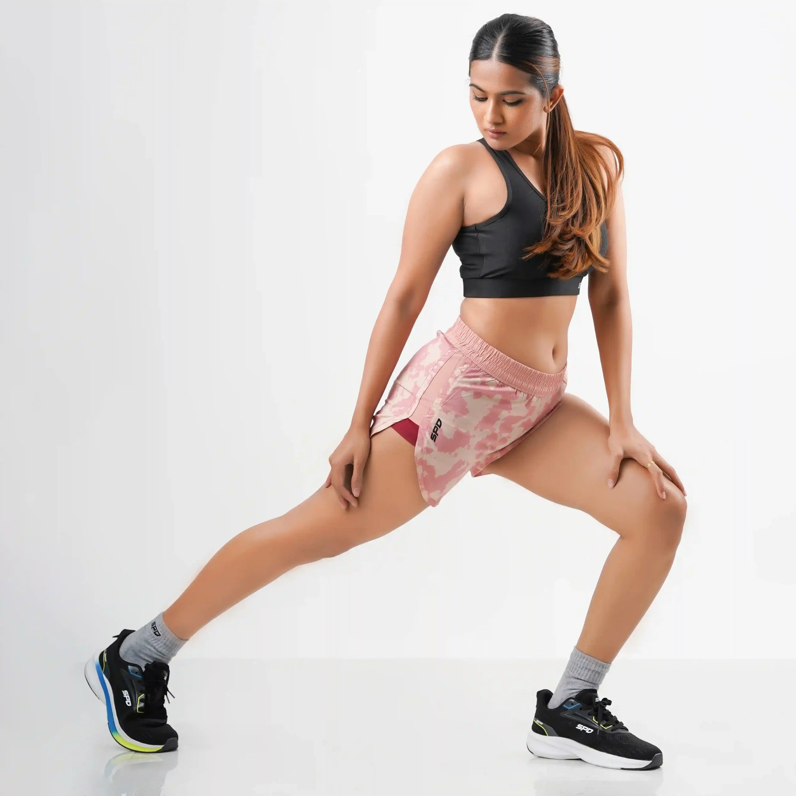 2 IN 1 WOMEN'S SHORT - PINK CAMO