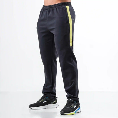 TRACK PANT GREEN STRIPE - BLACK
