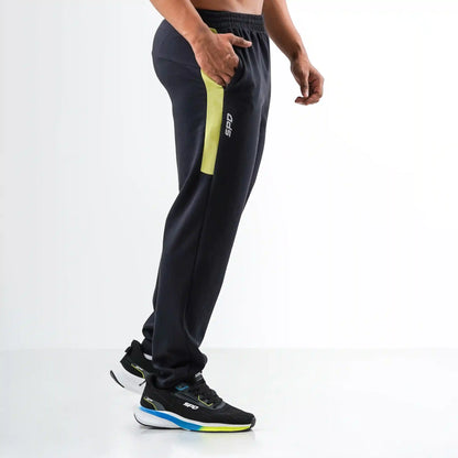 TRACK PANT GREEN STRIPE - BLACK