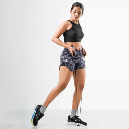 SPORTS BRA - BLACK ZIPPER